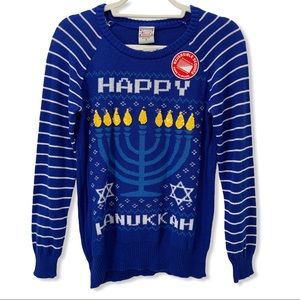 Nwt Happy Hanukkah Flip Sequin Menorah 